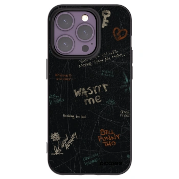 Picasee crna silikonska maskica za Apple iPhone 14 Pro - CONFESSION