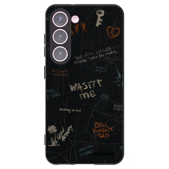 Picasee crna silikonska maskica za Samsung Galaxy S23 5G - CONFESSION
