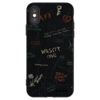 Picasee crna silikonska maskica za Apple iPhone X/XS - CONFESSION