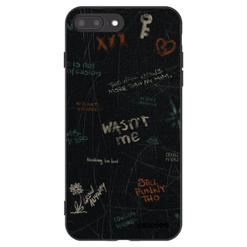 Picasee crna silikonska maskica za Apple iPhone 8 Plus - CONFESSION