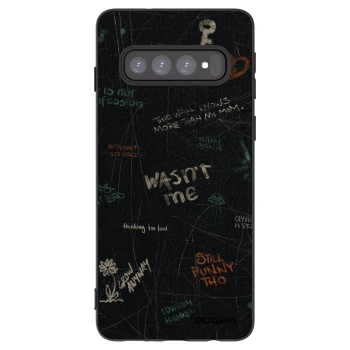 Picasee crna silikonska maskica za Samsung Galaxy S10 G973 - CONFESSION