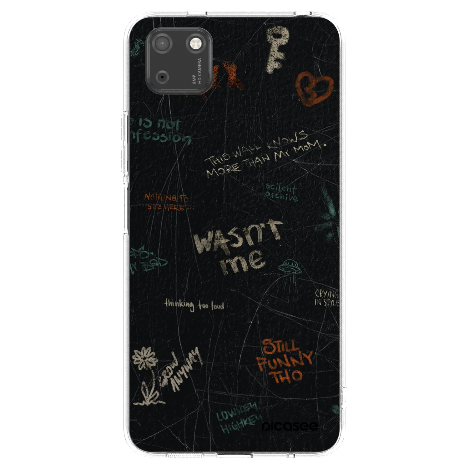 Picasee silikonska prozirna maskica za Huawei Y5P - CONFESSION