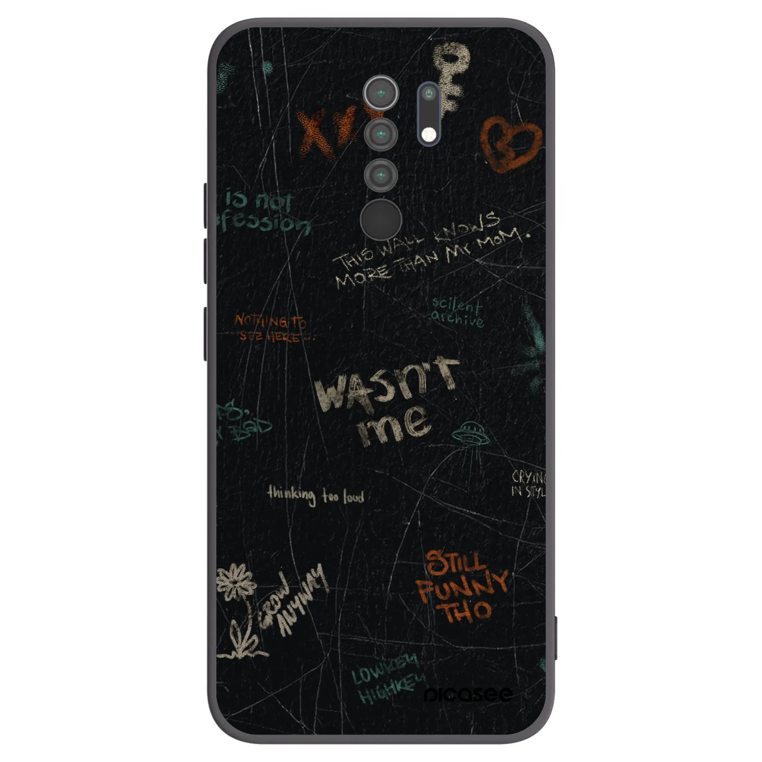 Picasee crna silikonska maskica za Xiaomi Redmi 9 - CONFESSION