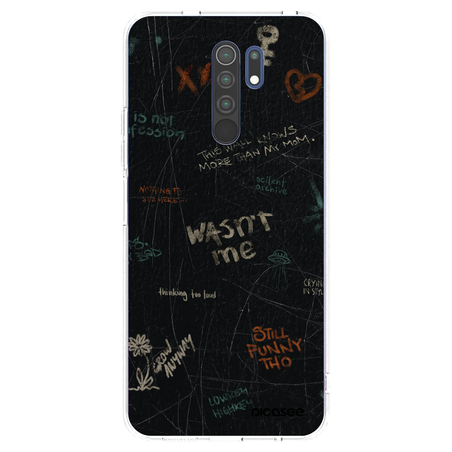 Picasee silikonska prozirna maskica za Xiaomi Redmi 9 - CONFESSION