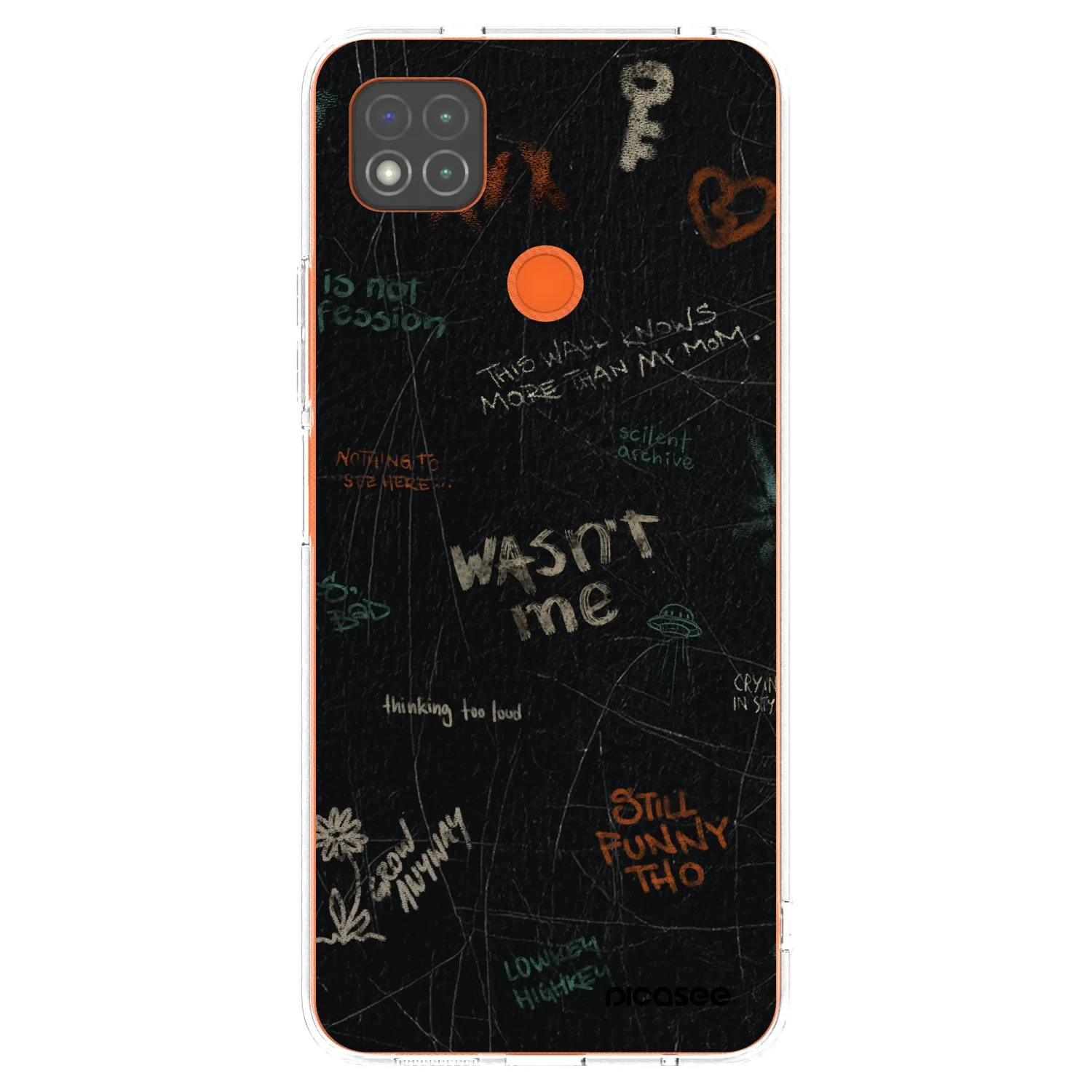 Picasee silikonska prozirna maskica za Xiaomi Redmi 9C - CONFESSION