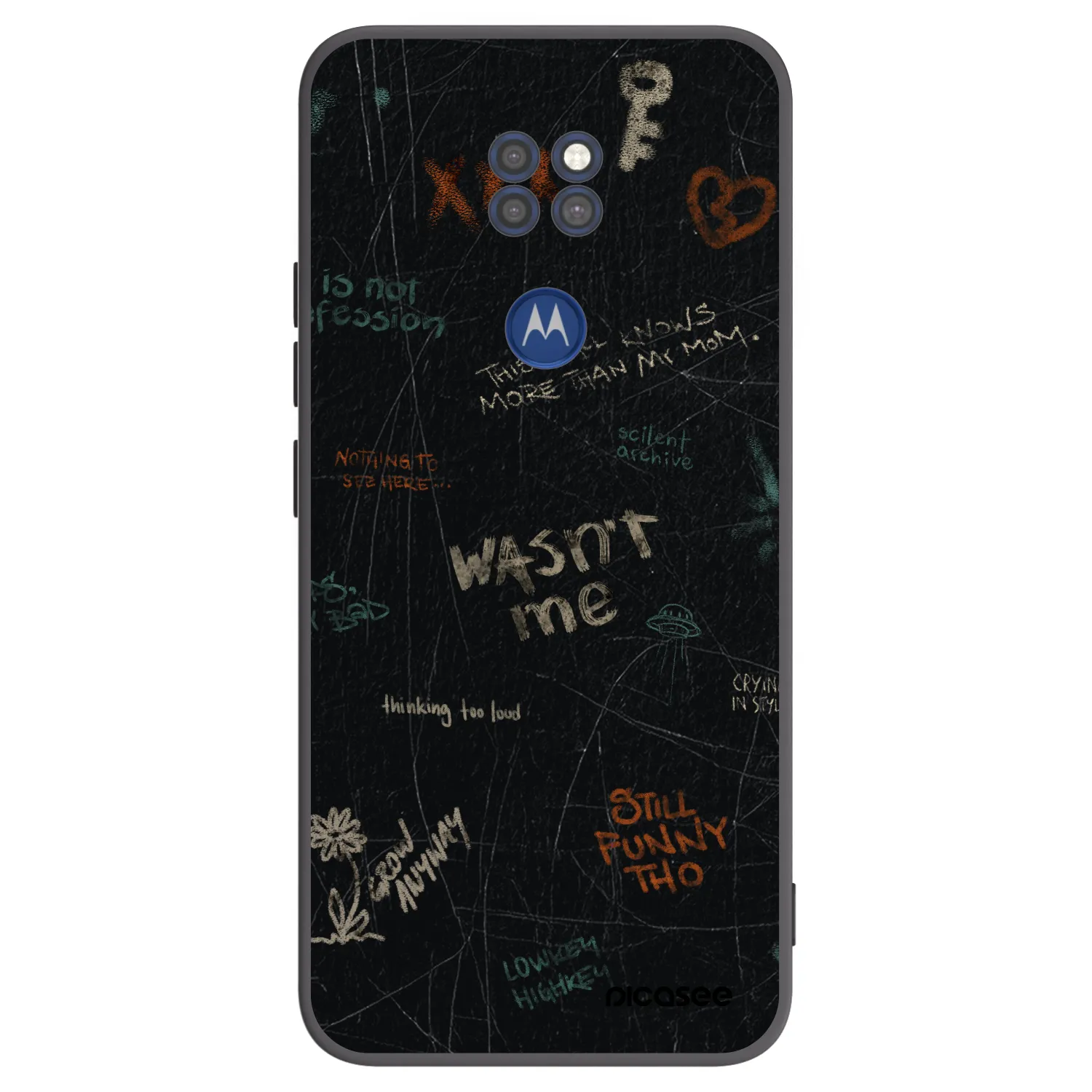 Picasee crna silikonska maskica za Motorola Moto G9 Play - CONFESSION