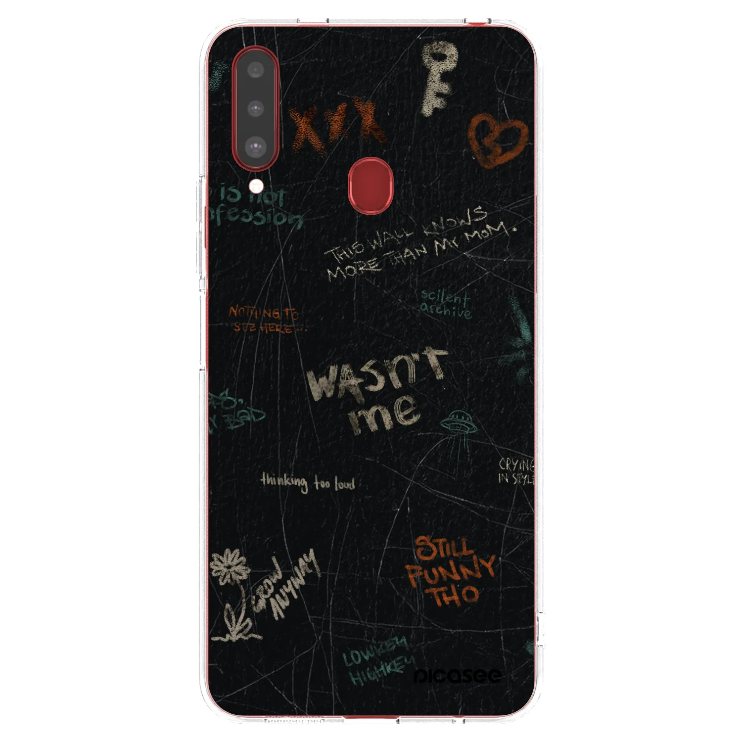 Picasee silikonska prozirna maskica za Samsung Galaxy A20s - CONFESSION