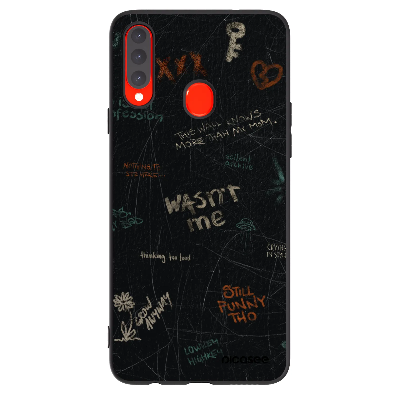 Picasee crna silikonska maskica za Samsung Galaxy A20s - CONFESSION