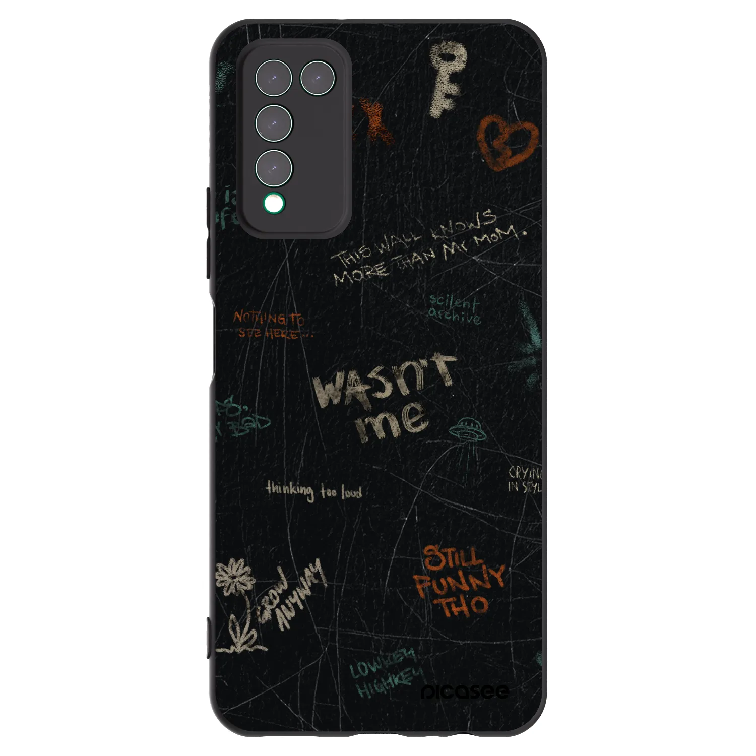 Picasee crna silikonska maskica za Honor 10X Lite - CONFESSION