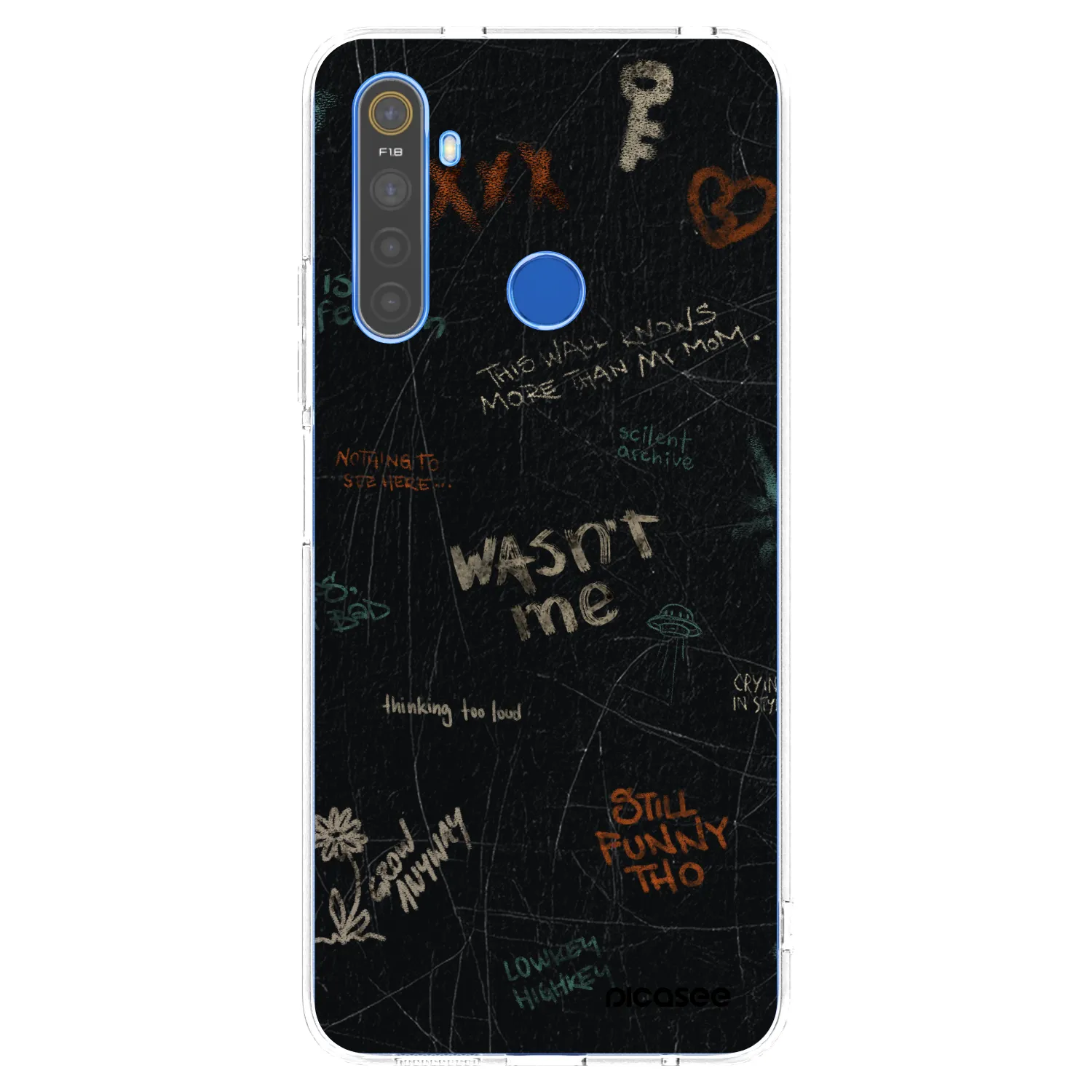 Picasee silikonska prozirna maskica za Realme 5 - CONFESSION