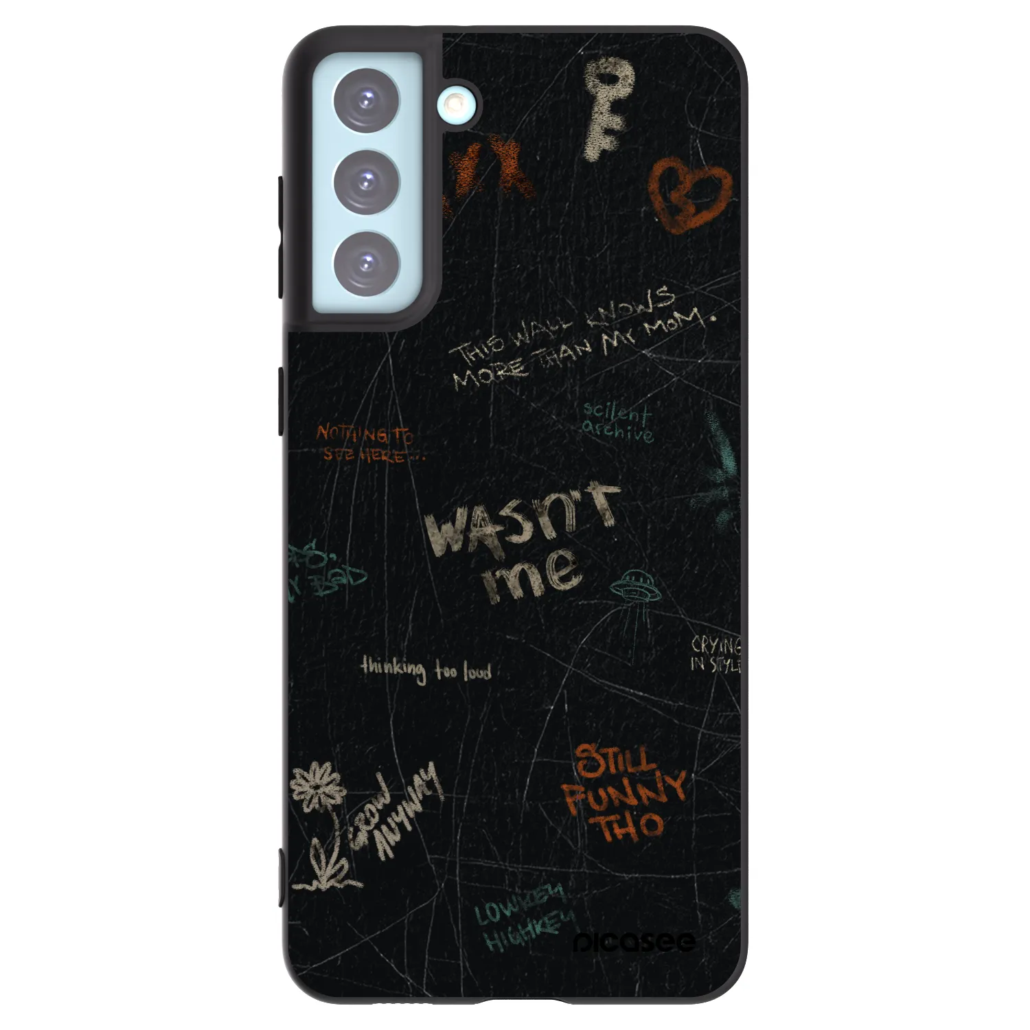 Picasee crna silikonska maskica za Samsung Galaxy S21+ 5G G996F - CONFESSION