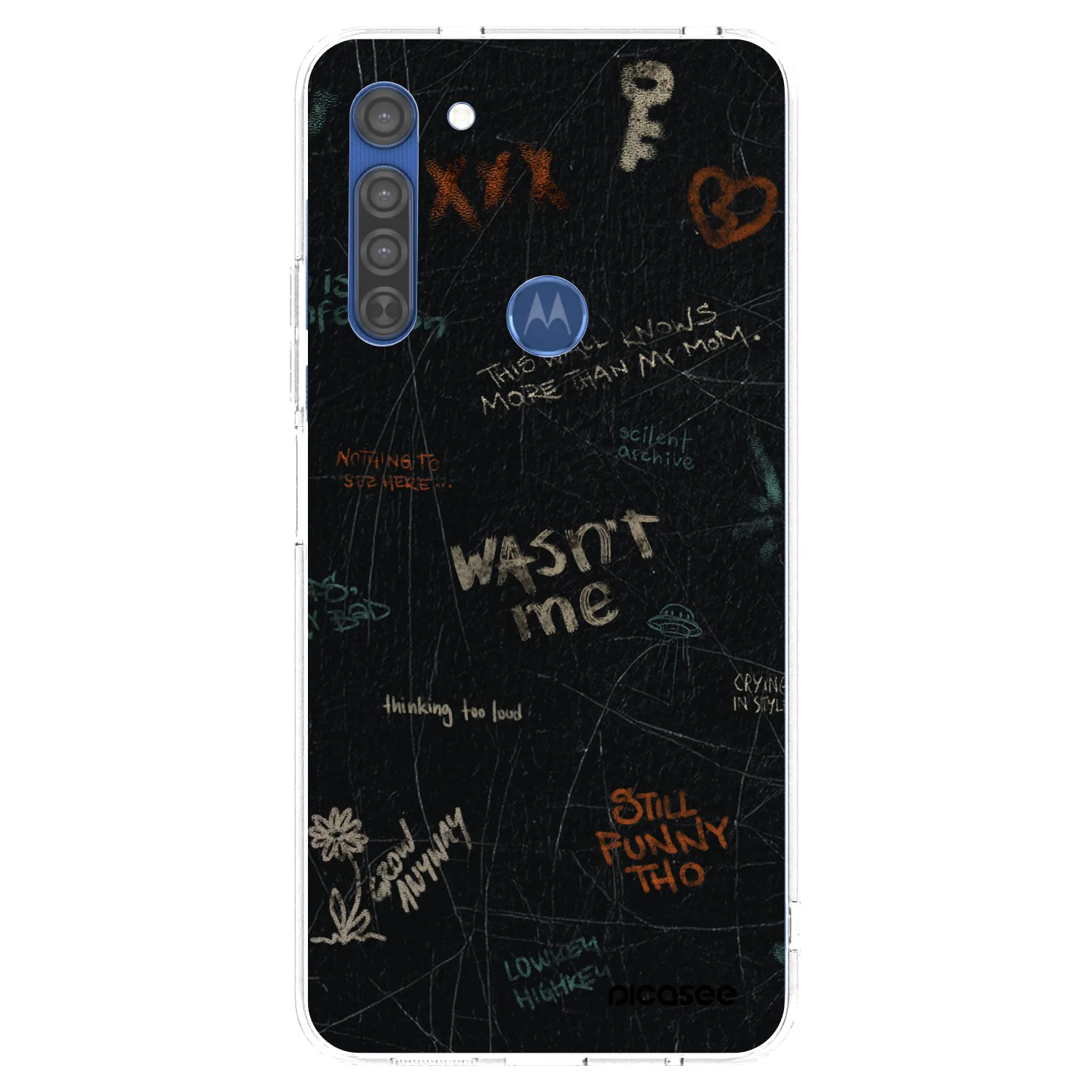 Picasee silikonska prozirna maskica za Motorola Moto G8 - CONFESSION