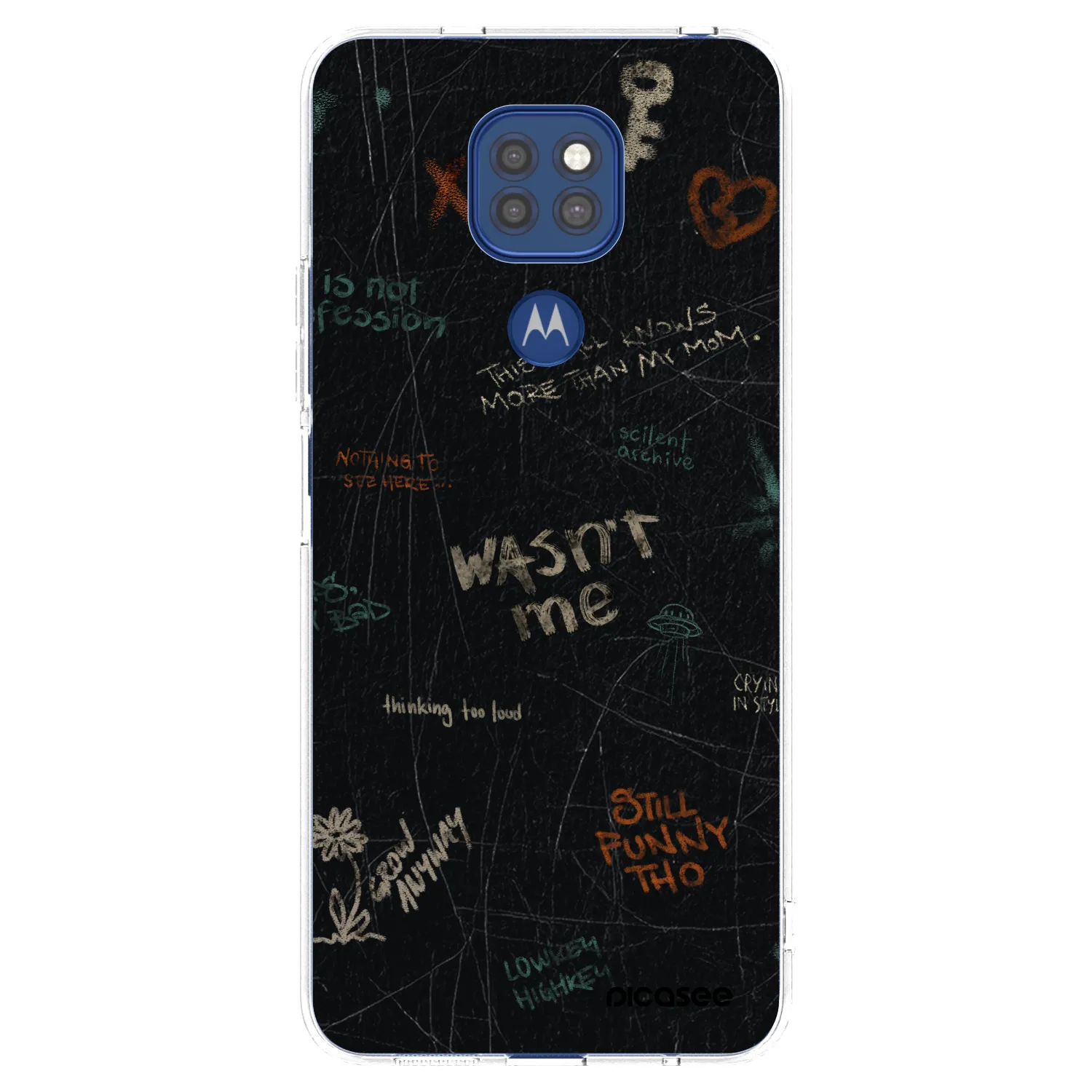 Picasee silikonska prozirna maskica za Motorola Moto G9 Play - CONFESSION