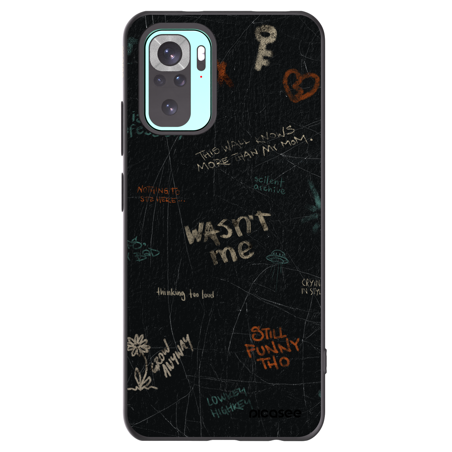 Picasee crna silikonska maskica za Xiaomi Redmi Note 10 Pro - CONFESSION