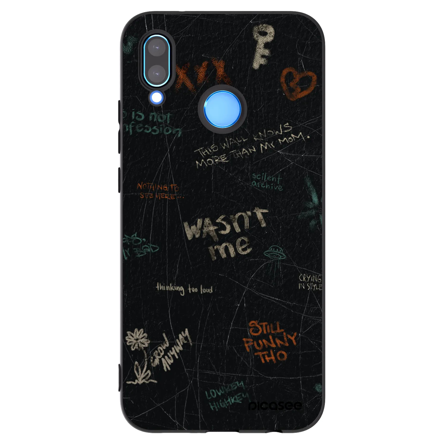 Picasee crna silikonska maskica za Huawei P20 Lite - CONFESSION