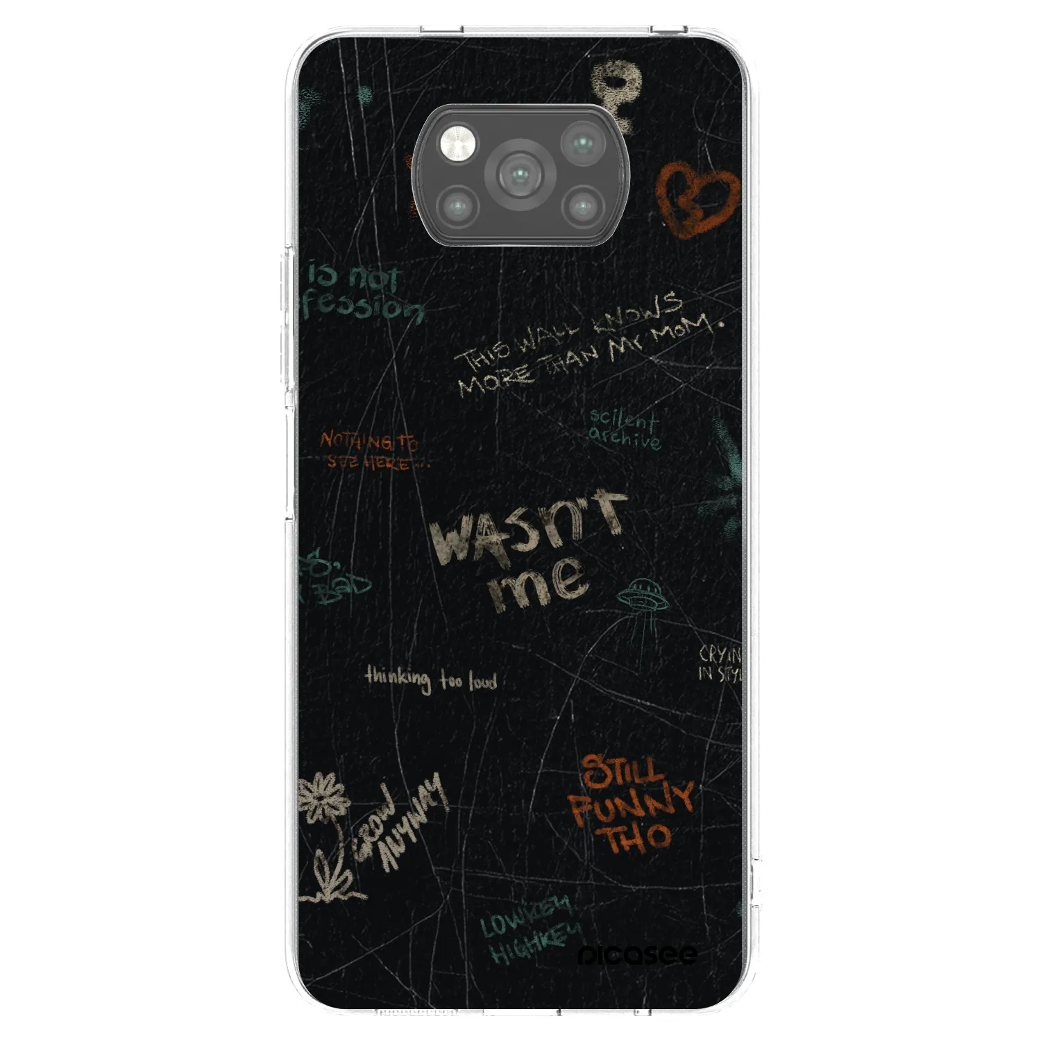 Picasee crna silikonska maskica za Xiaomi Poco X3 Pro - CONFESSION