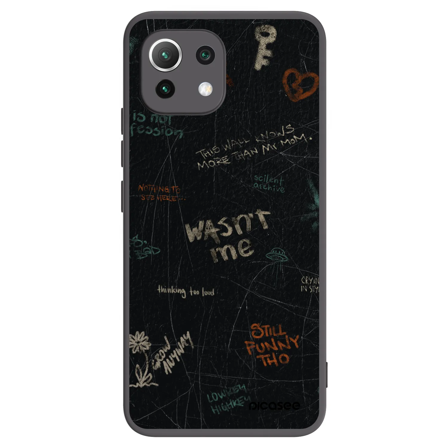 Picasee crna silikonska maskica za Xiaomi Mi 11 Lite - CONFESSION