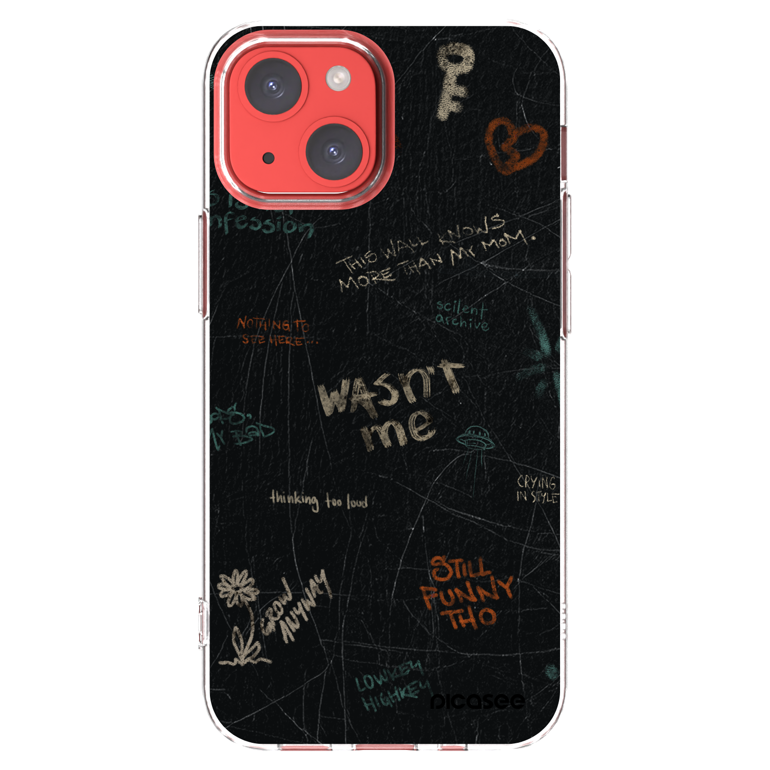 Picasee silikonska prozirna maskica za Apple iPhone 13 mini - CONFESSION