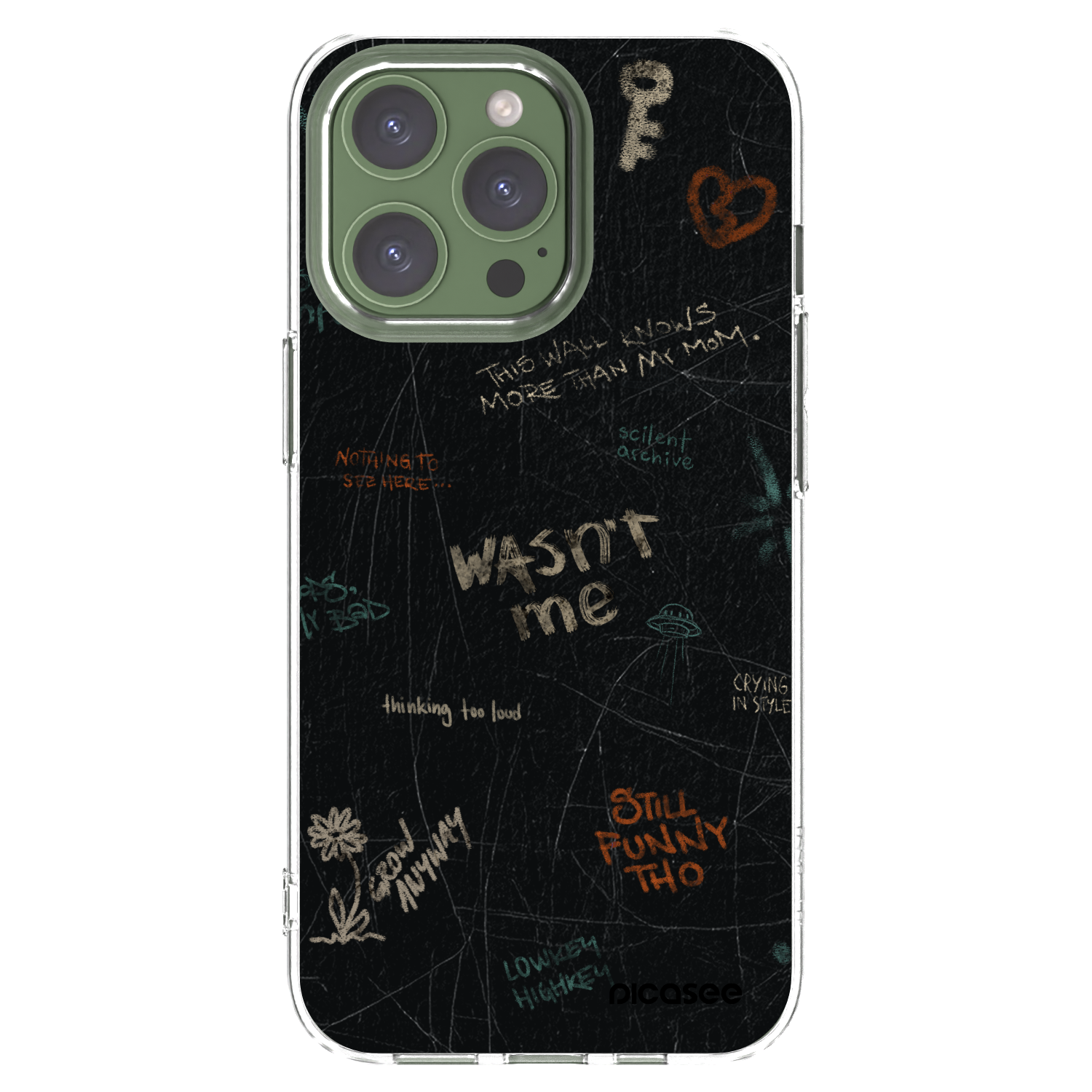 Picasee silikonska prozirna maskica za Apple iPhone 13 Pro - CONFESSION