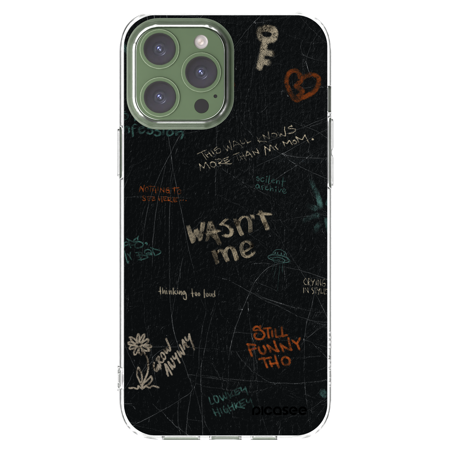 Picasee silikonska prozirna maskica za Apple iPhone 13 Pro Max - CONFESSION