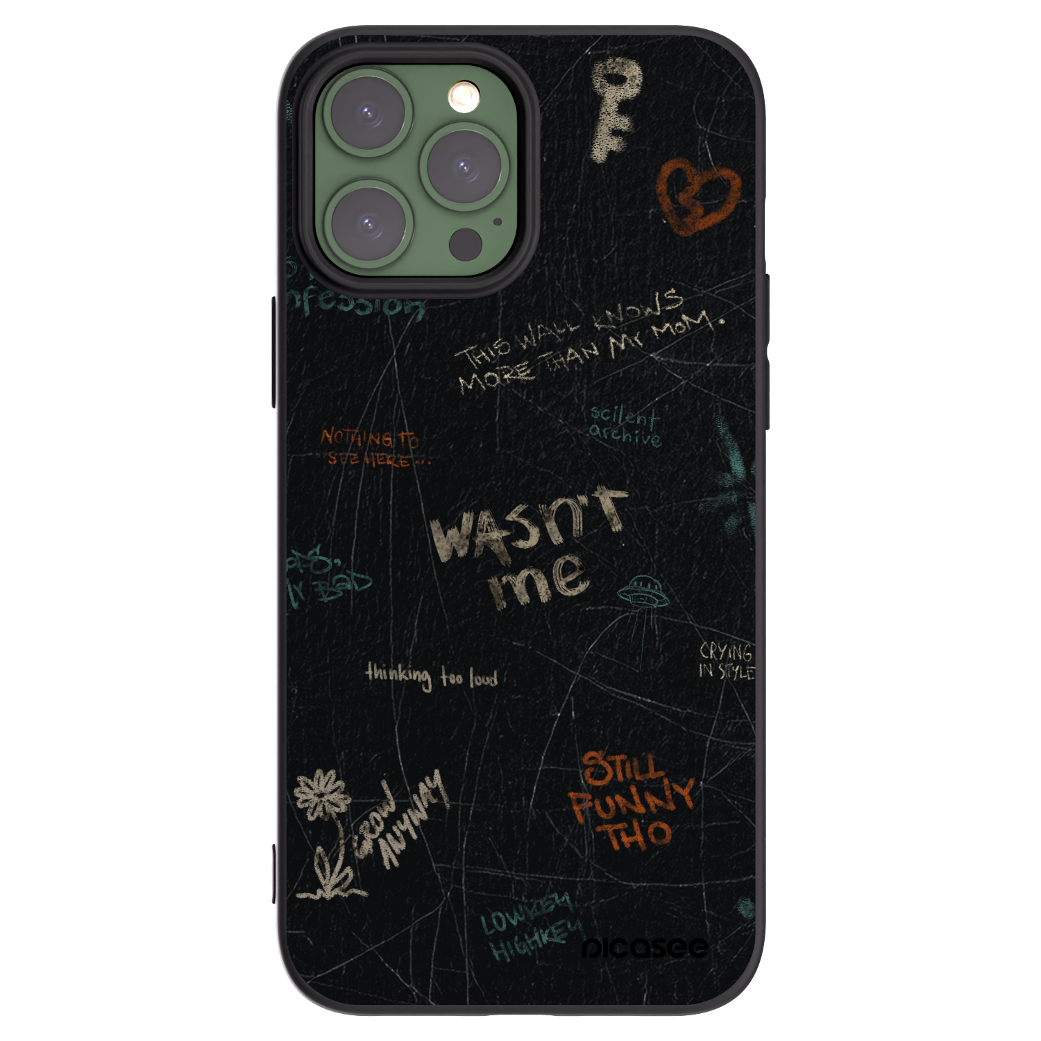 Picasee crna silikonska maskica za Apple iPhone 13 Pro Max - CONFESSION