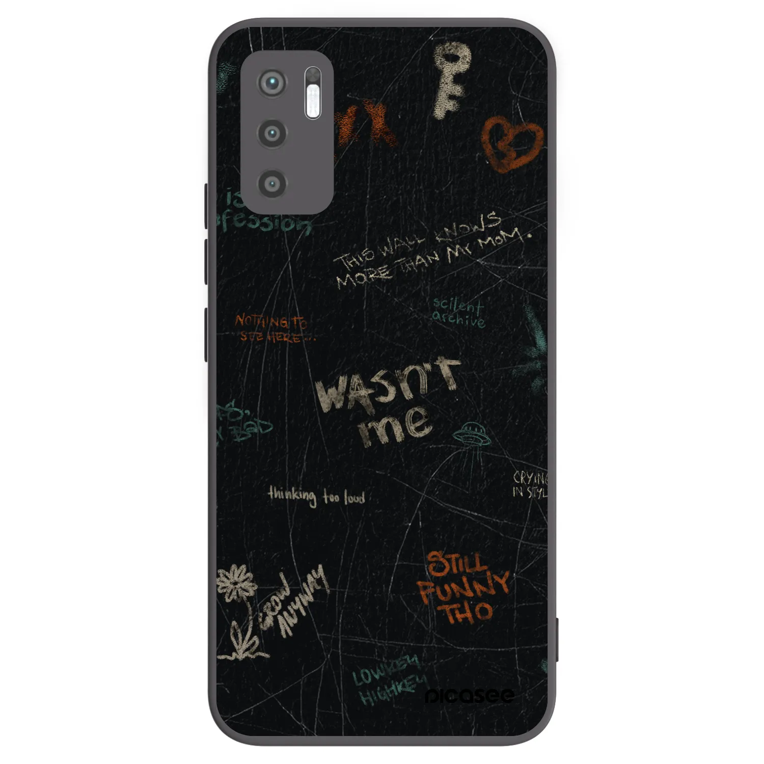 Picasee crna silikonska maskica za Xiaomi Redmi Note 10 5G - CONFESSION