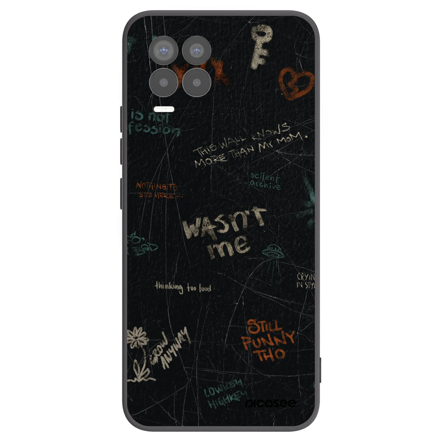 Picasee crna silikonska maskica za Realme 8 Pro - CONFESSION