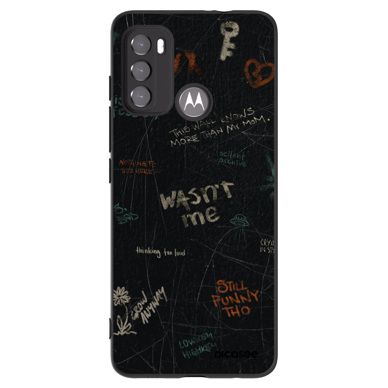 Picasee crna silikonska maskica za Motorola Moto G60 - CONFESSION