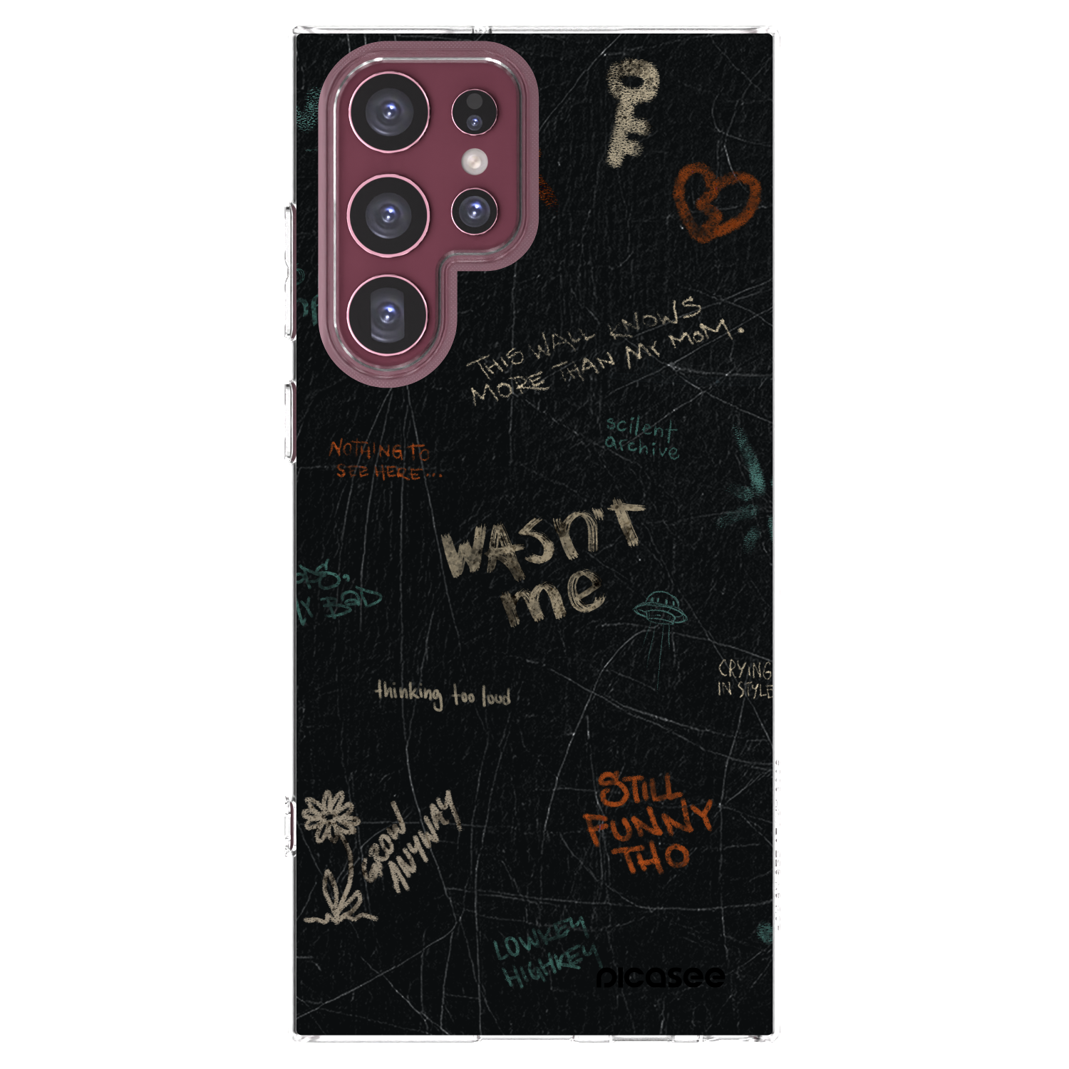 Picasee silikonska prozirna maskica za Samsung Galaxy S22 Ultra 5G - CONFESSION