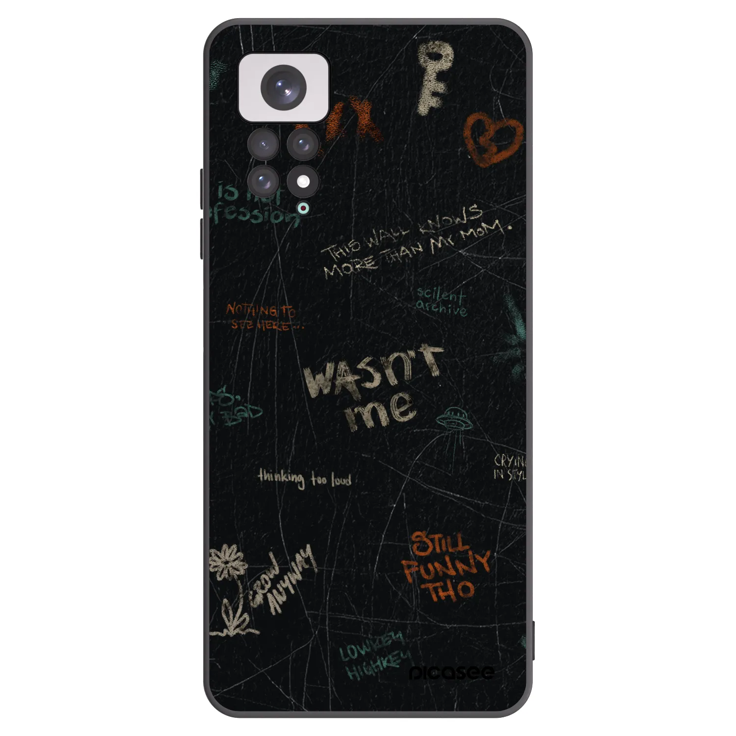 Picasee crna silikonska maskica za Xiaomi Redmi Note 11 - CONFESSION