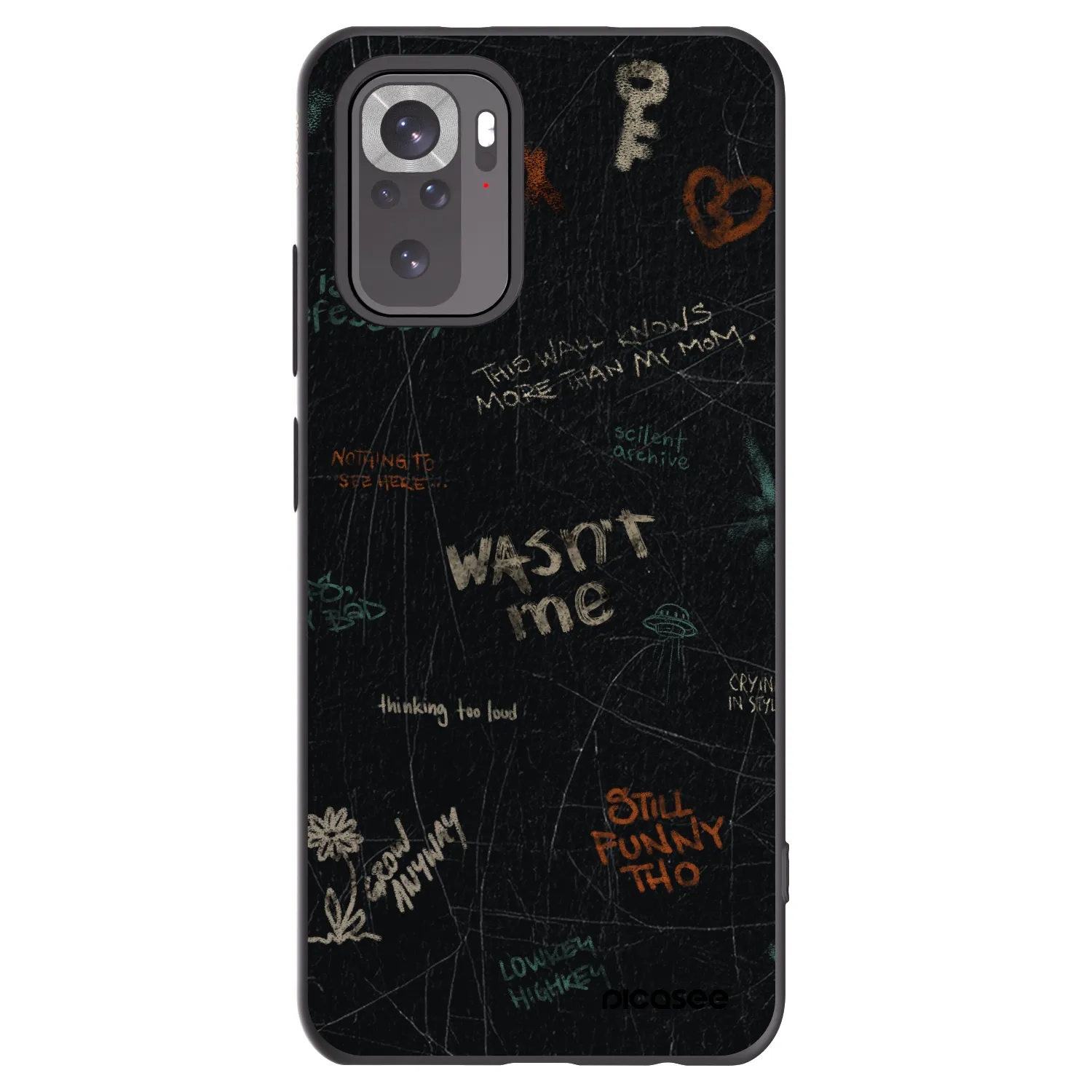 Picasee crna silikonska maskica za Xiaomi Redmi Note 11S 4G - CONFESSION