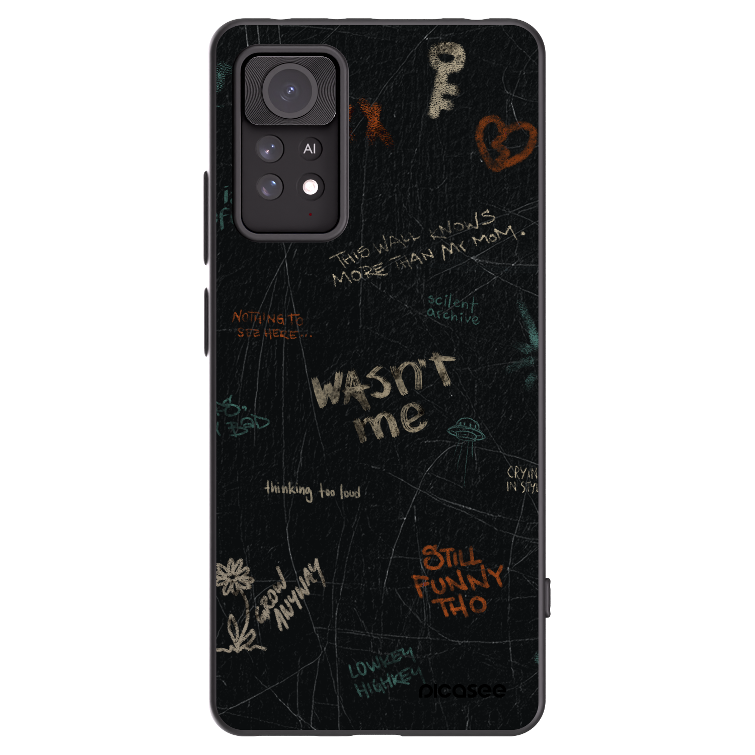 Picasee crna silikonska maskica za Xiaomi Redmi Note 11 Pro - CONFESSION