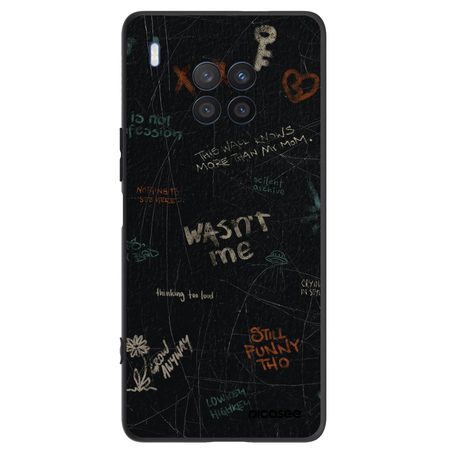 Picasee crna silikonska maskica za Honor 50 Lite - CONFESSION