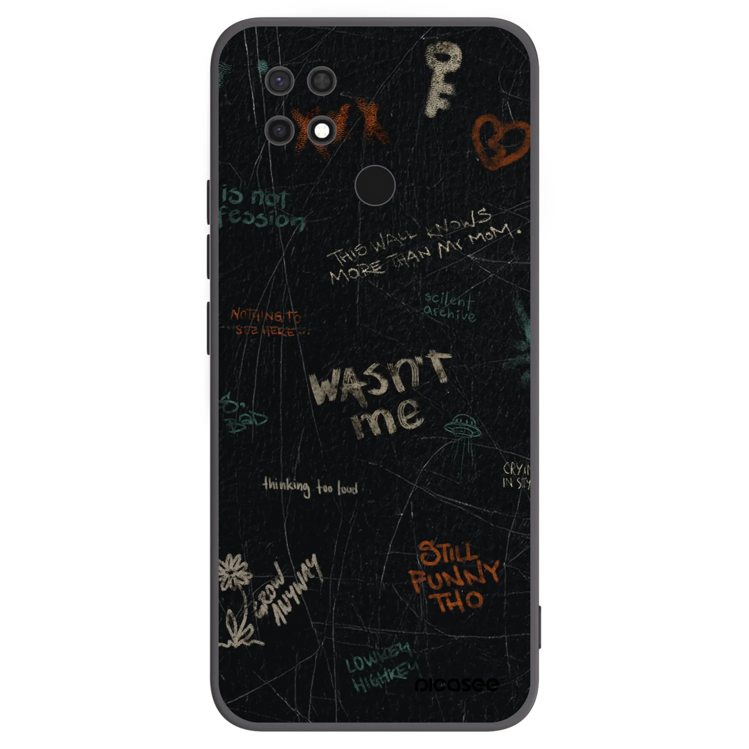 Picasee crna silikonska maskica za Xiaomi Redmi 10C - CONFESSION