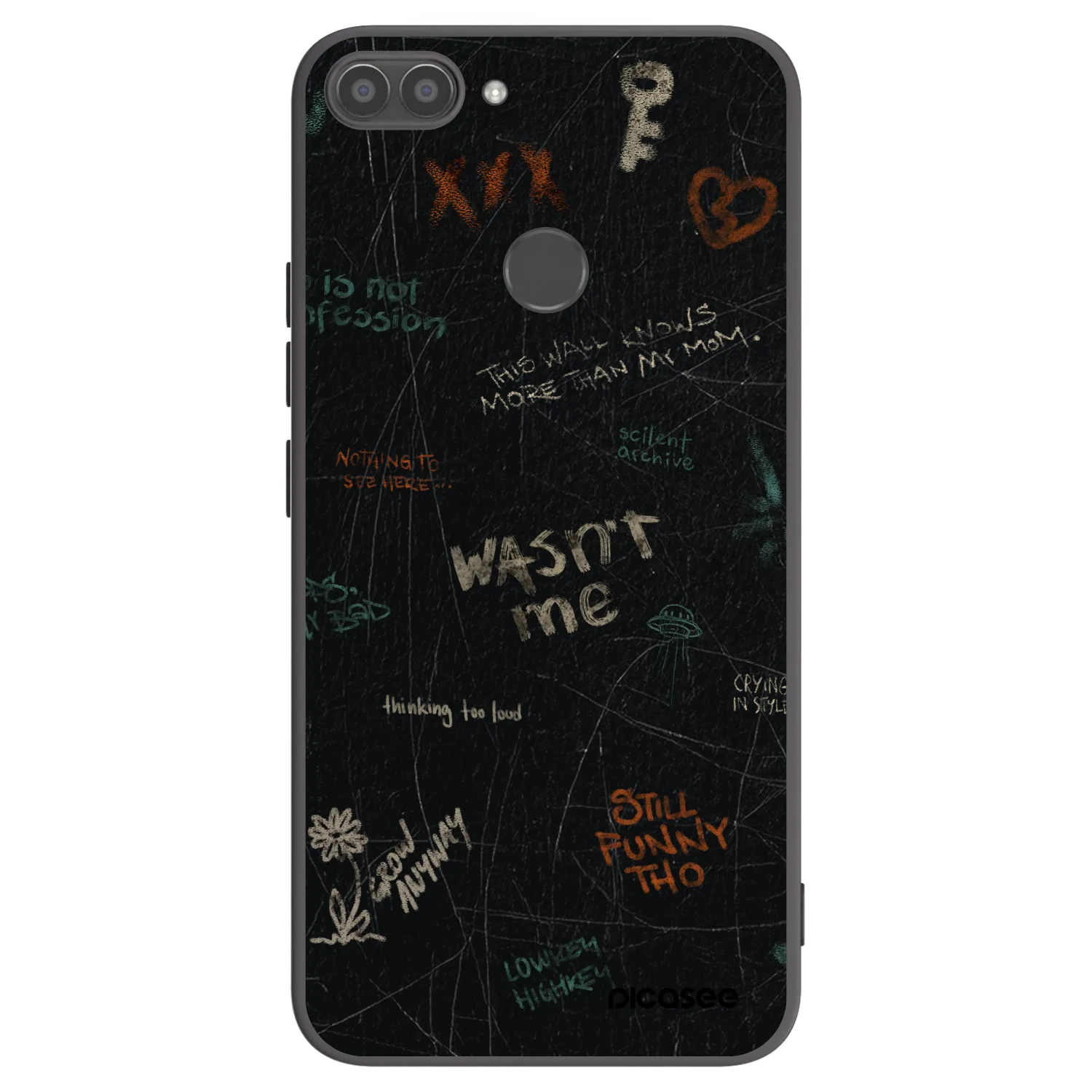 Picasee crna silikonska maskica za Huawei P Smart - CONFESSION