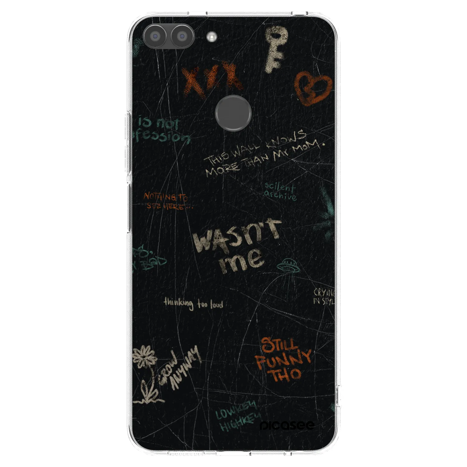 Picasee silikonska prozirna maskica za Huawei P Smart - CONFESSION