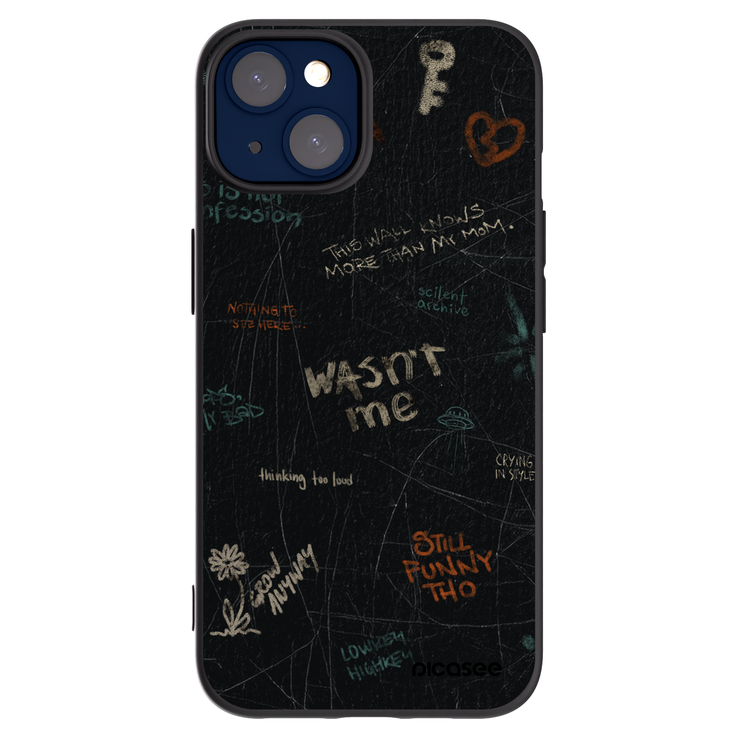 Picasee crna silikonska maskica za Apple iPhone 14 - CONFESSION