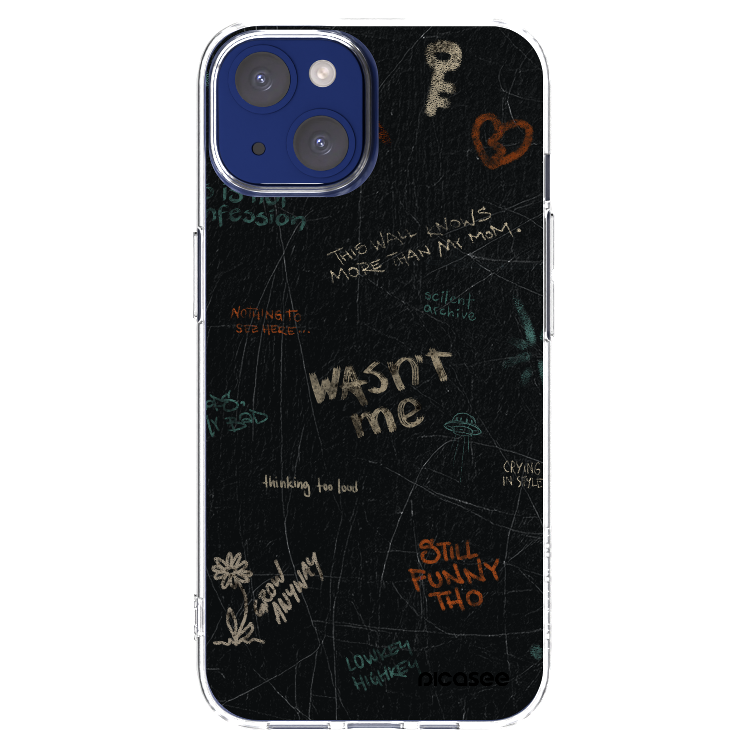 Picasee silikonska prozirna maskica za Apple iPhone 14 - CONFESSION