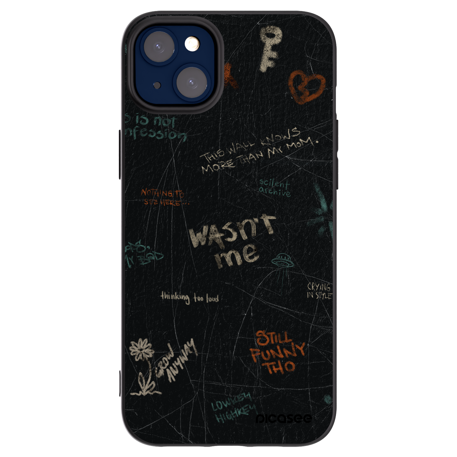 Picasee crna silikonska maskica za Apple iPhone 14 Plus - CONFESSION