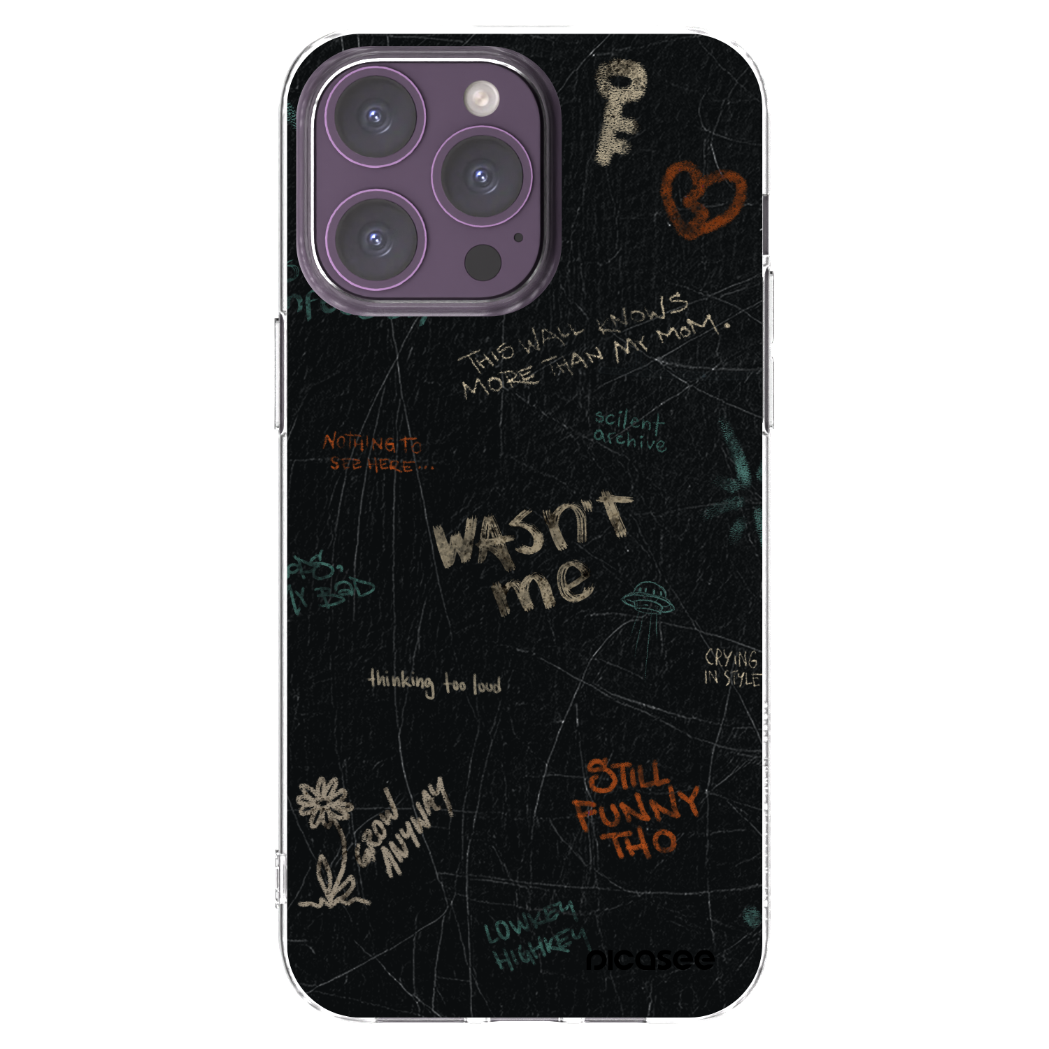 Picasee silikonska prozirna maskica za Apple iPhone 14 Pro Max - CONFESSION