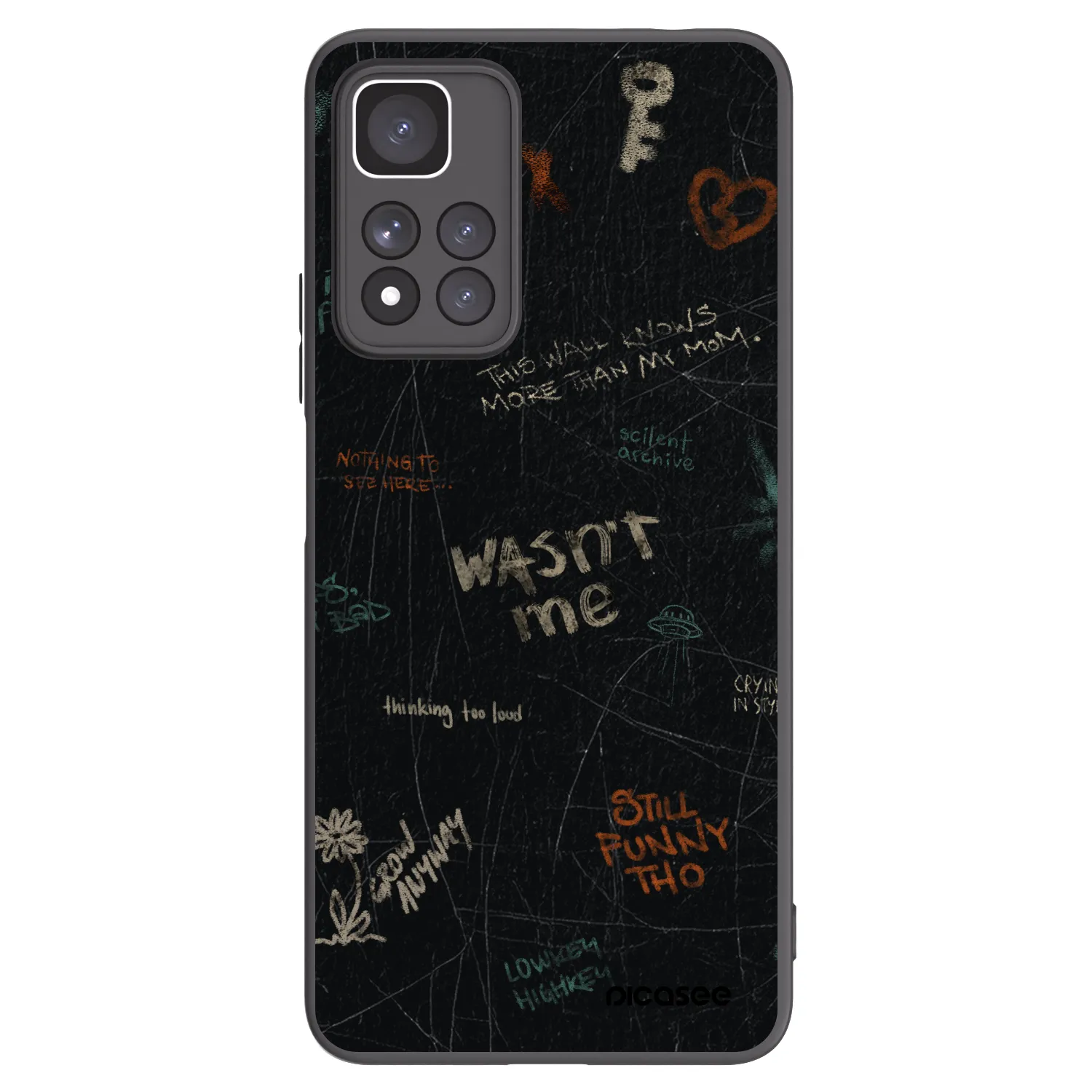 Picasee crna silikonska maskica za Xiaomi Redmi Note 11 Pro+ 5G - CONFESSION