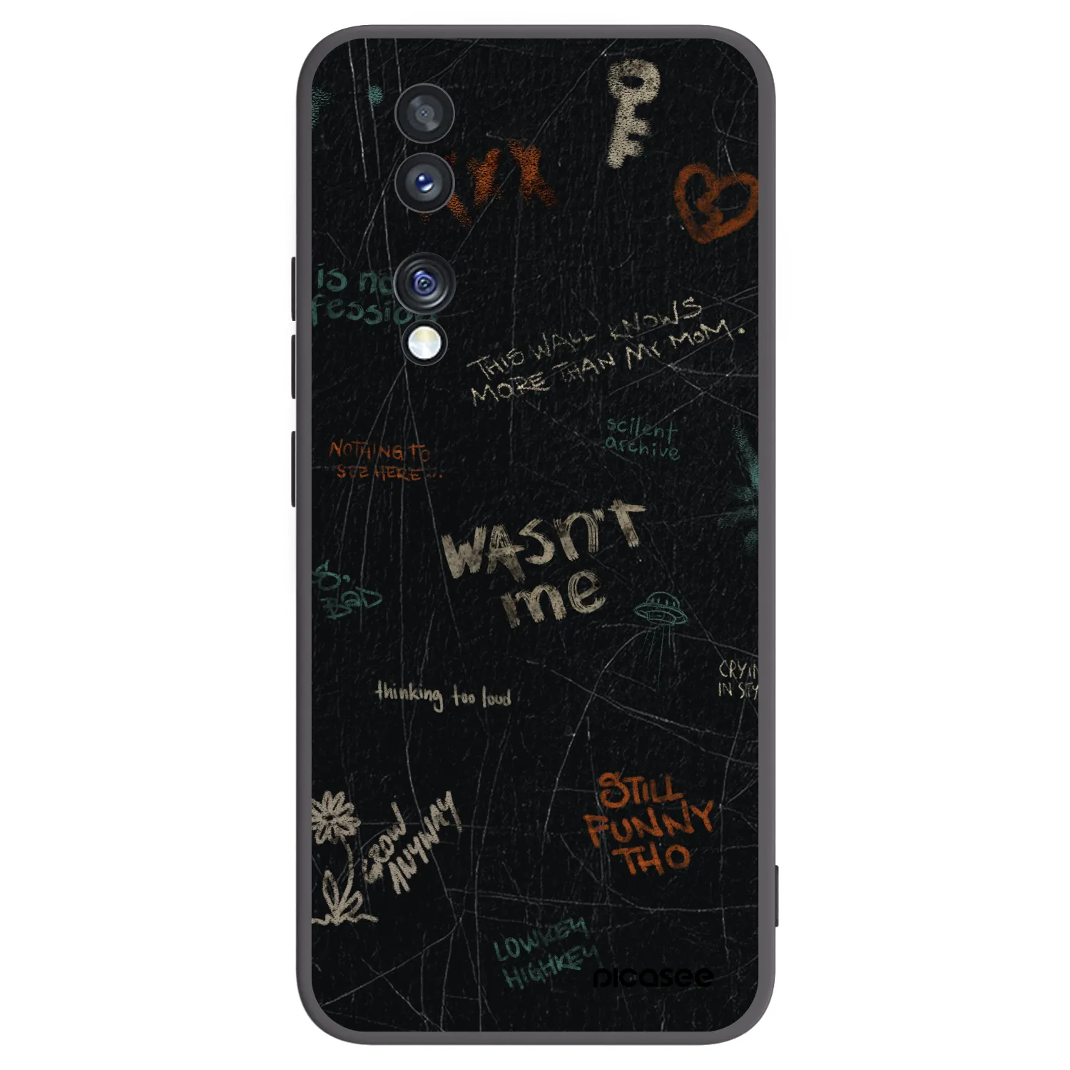 Picasee crna silikonska maskica za Honor 70 - CONFESSION