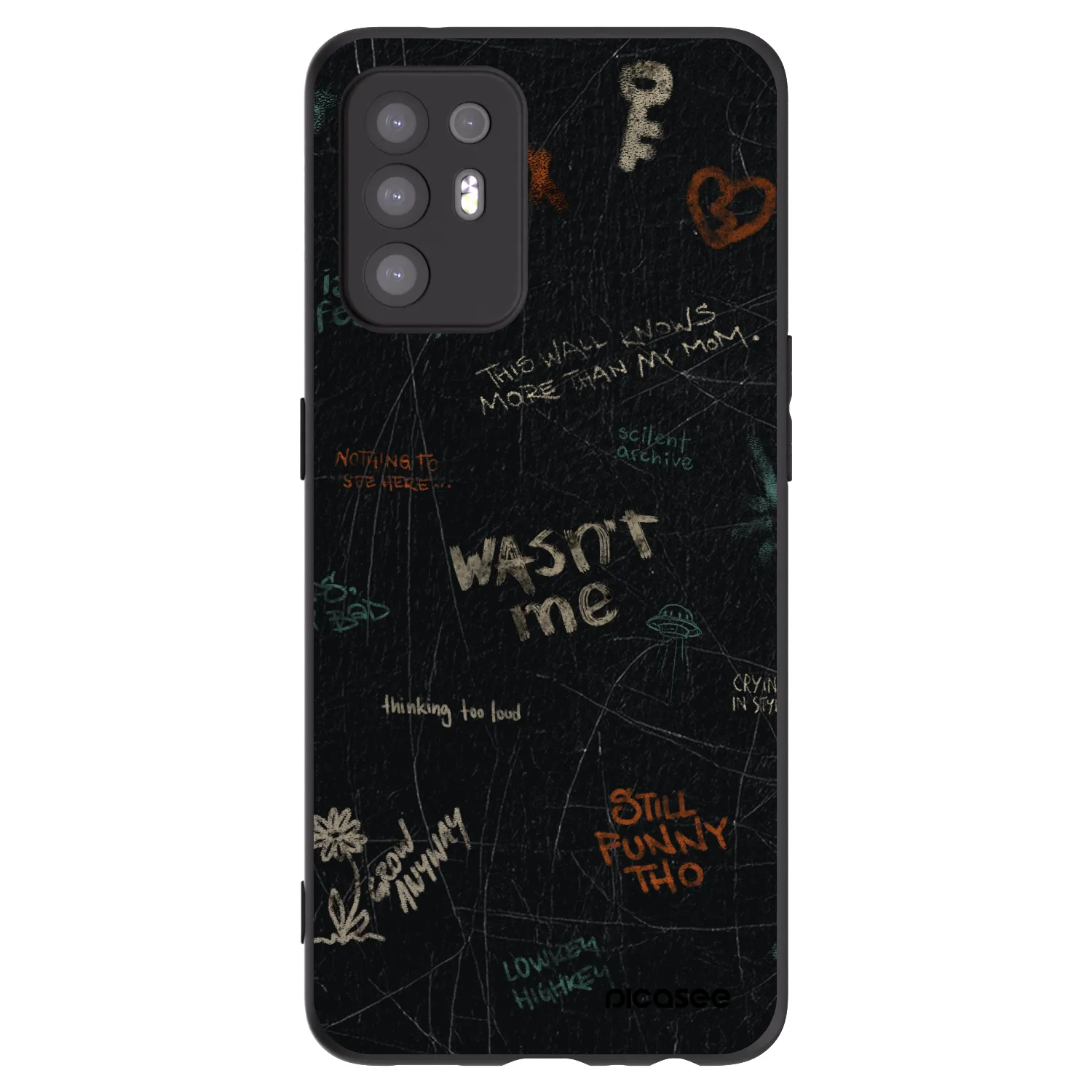 Picasee crna silikonska maskica za OPPO A94 5G - CONFESSION