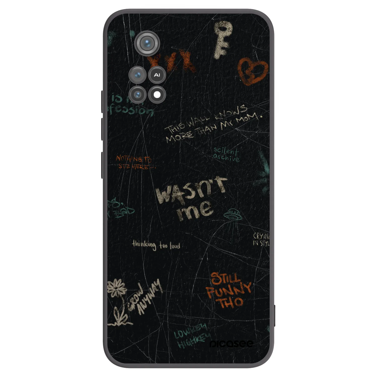 Picasee crna silikonska maskica za Xiaomi Poco M4 Pro - CONFESSION