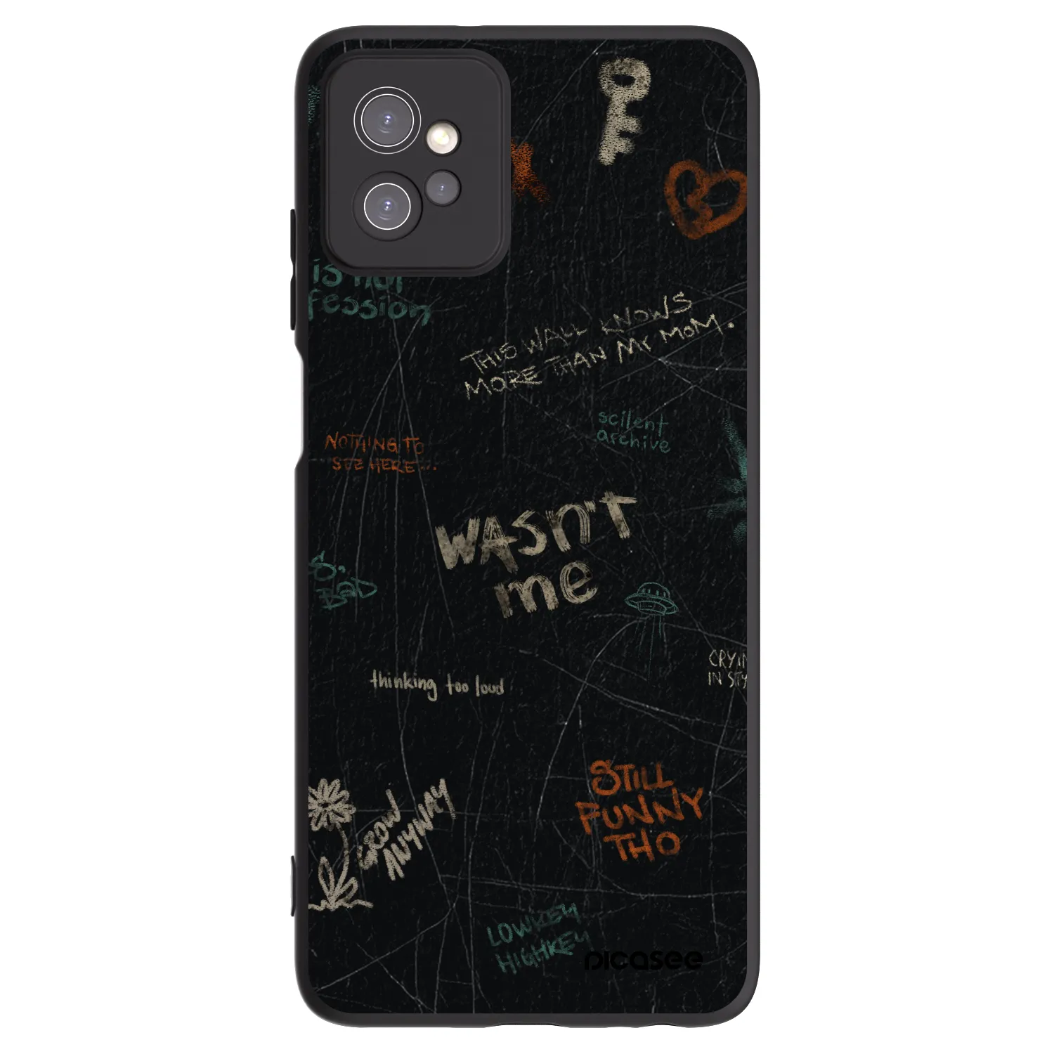 Picasee crna silikonska maskica za Motorola Moto G32 - CONFESSION