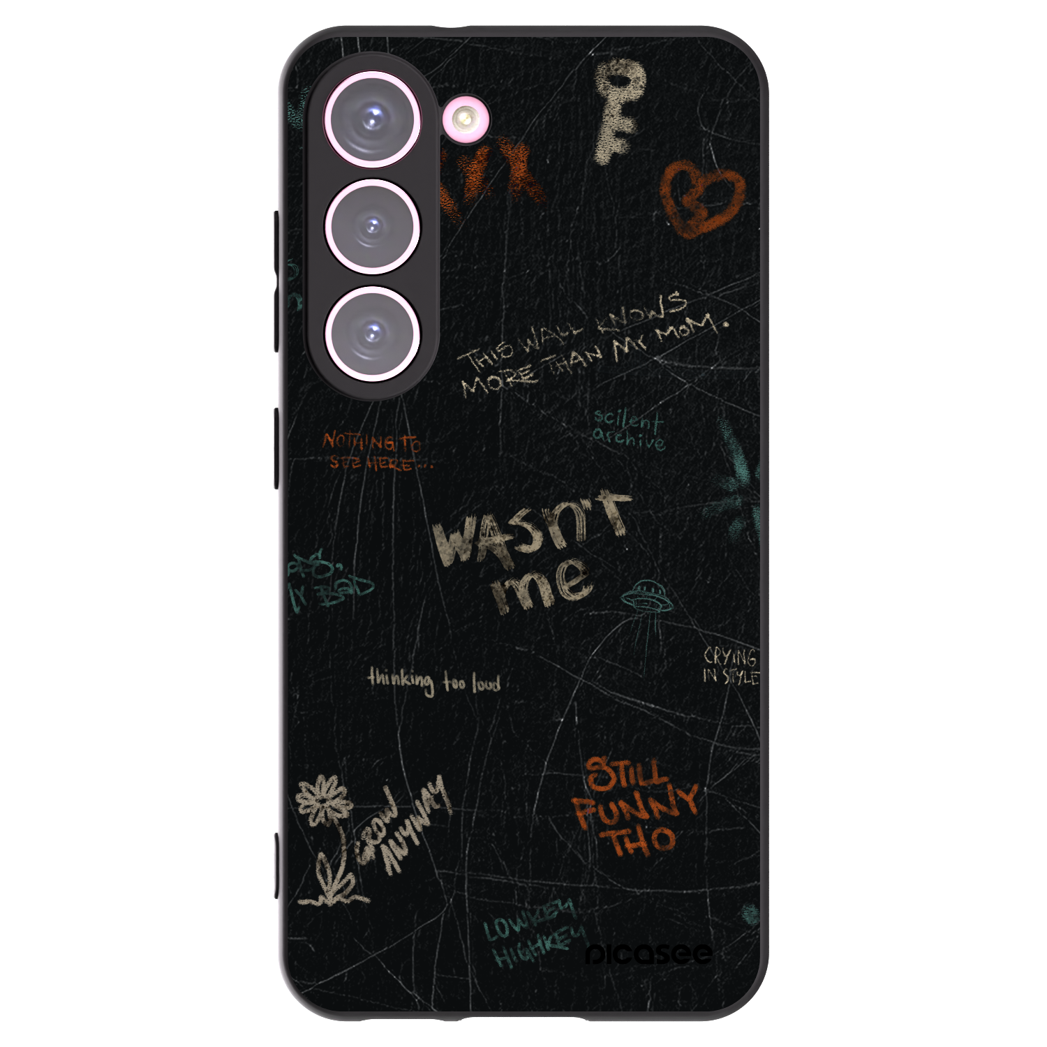 Picasee crna silikonska maskica za Samsung Galaxy S23 5G - CONFESSION