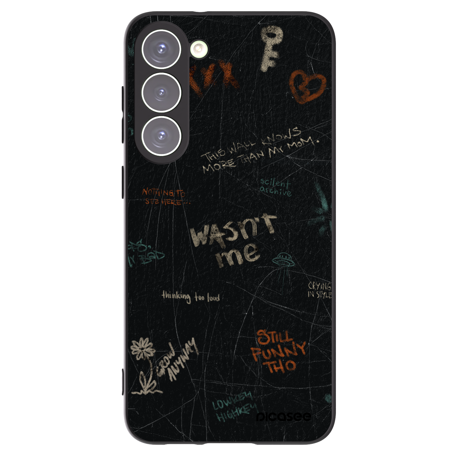 Picasee crna silikonska maskica za Samsung Galaxy S23+ 5G - CONFESSION