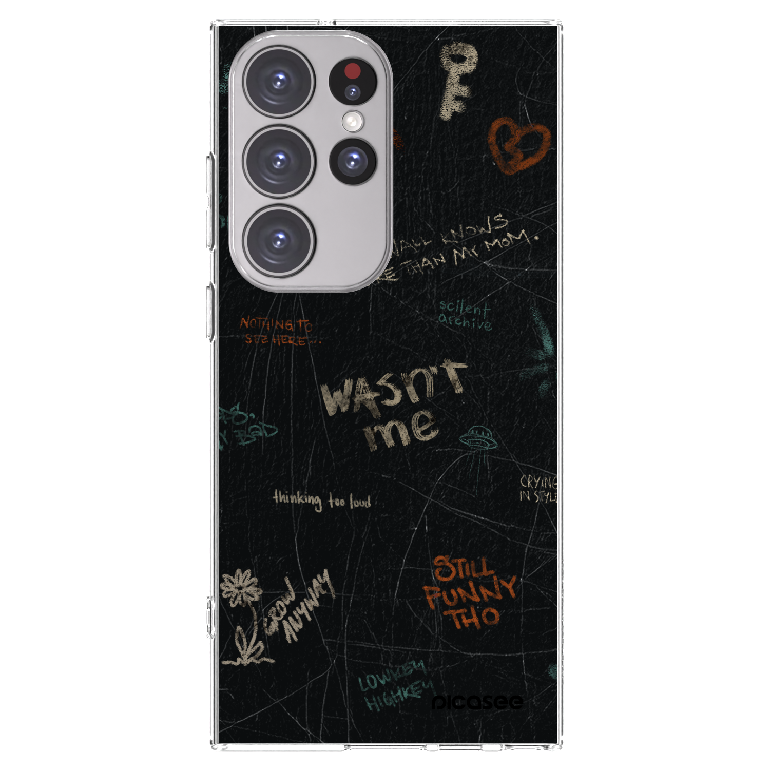 Picasee silikonska prozirna maskica za Samsung Galaxy S23 Ultra 5G - CONFESSION