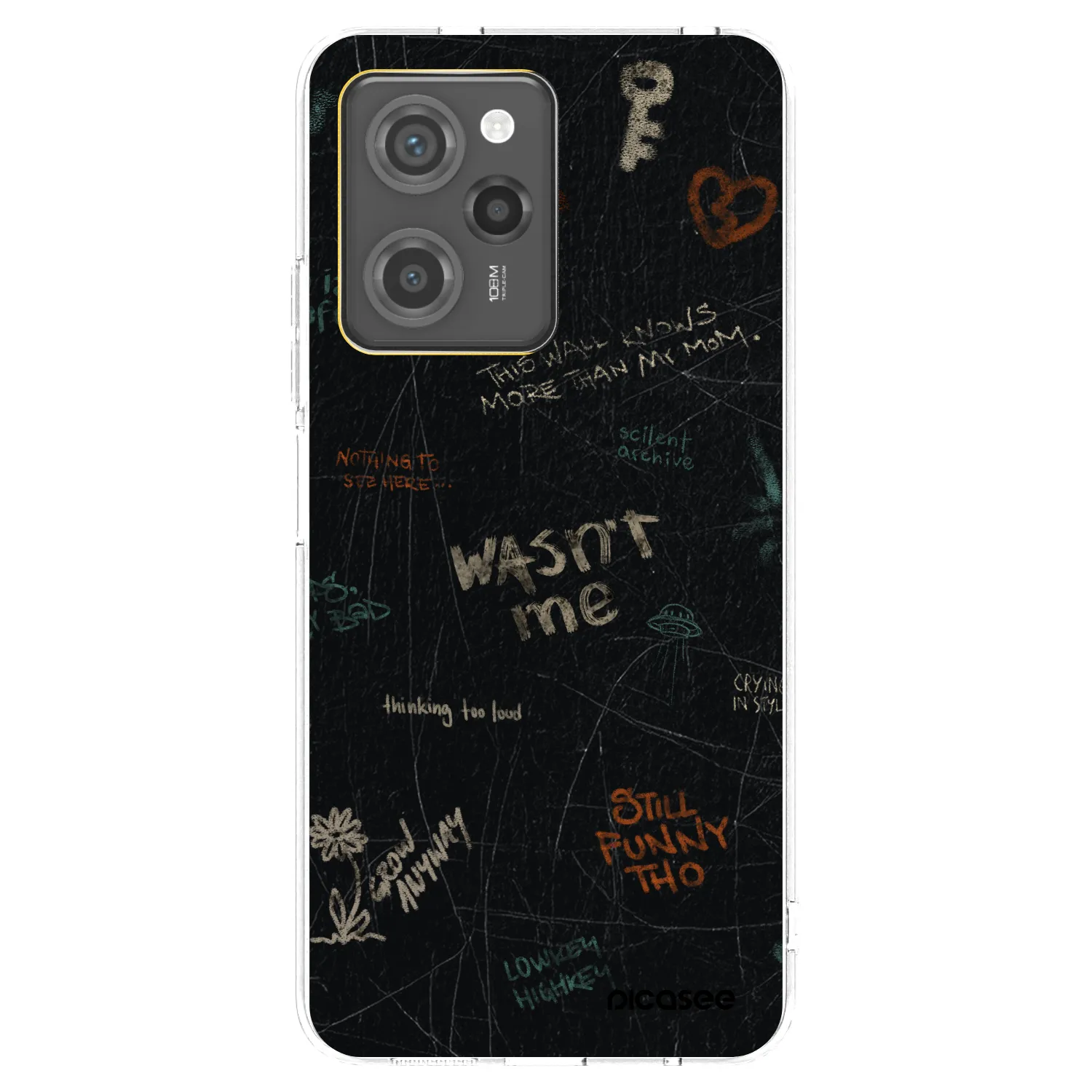 Picasee crna silikonska maskica za Xiaomi Poco X5 Pro - CONFESSION