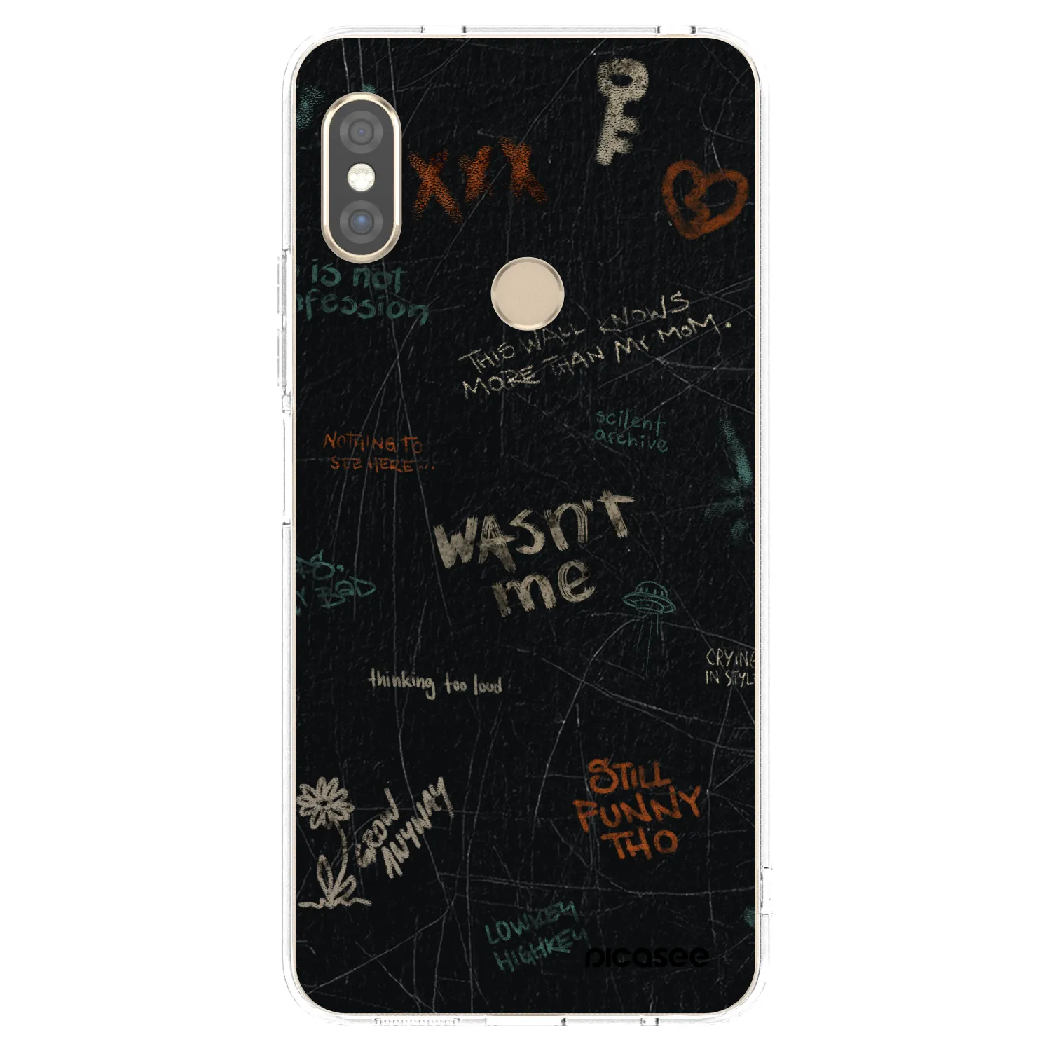 Picasee silikonska prozirna maskica za Xiaomi Redmi Note 5 Global - CONFESSION